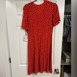 Red and white 42 Hawthorn dress.